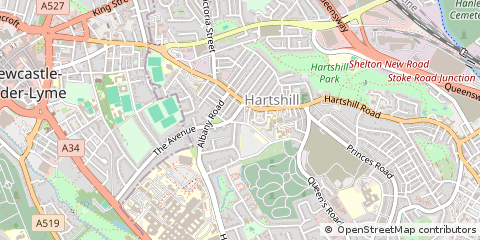 Map of Stoke-on-Trent, Staffordshire