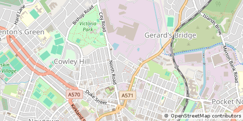 Map of ST Helens, Merseyside