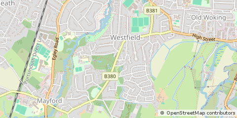 Map of Woking, Surrey