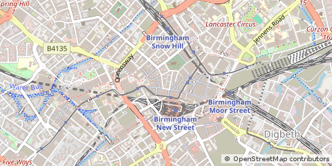 Map of Birmingham, West Midlands