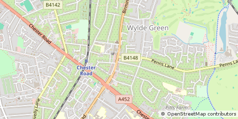 Map of Sutton Coldfield