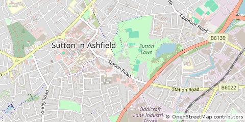 Map of Sutton-in-Ashfield