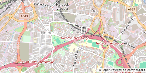Map of Leeds, West Yorkshire