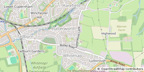 Map of Romsey, Hampshire