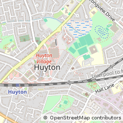 Map of Huyton, Merseyside