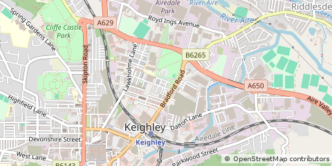 Map of Keighley, West Yorkshire
