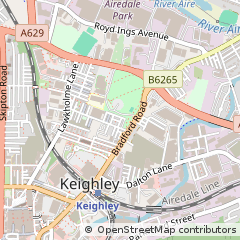 Map of Keighley, West Yorkshire