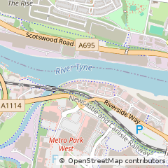 Map of Gateshead, Tyne & Wear
