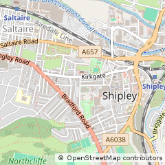Map of Bradford, West Yorkshire