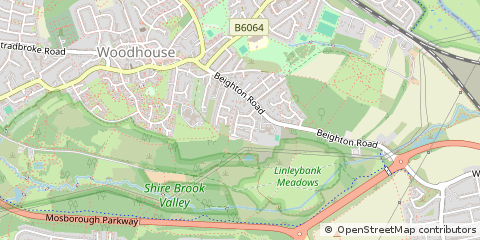 Map of Sheffield, South Yorkshire