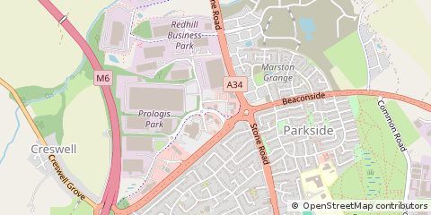 Map of Stafford, Staffordshire