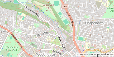 Map of Leeds, West Yorkshire