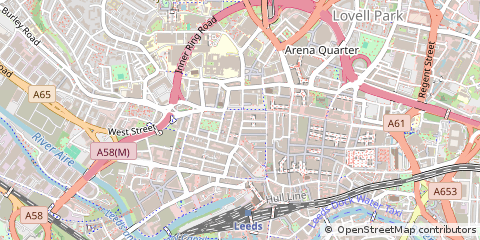Map of Leeds, West Yorkshire