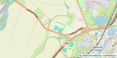 Map of Newark on Trent, Notts