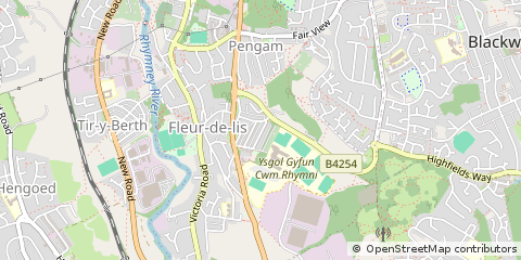 Map of Blackwood, Bridgend