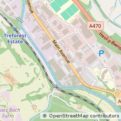 Map of Pontypridd, Rhondda Cynon Taff