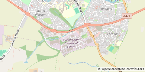 Map of Buckingham, Buckinghamshire
