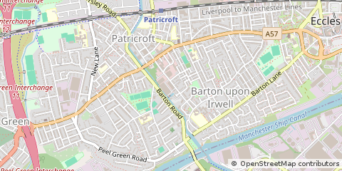 Map of Eccles, Manchester