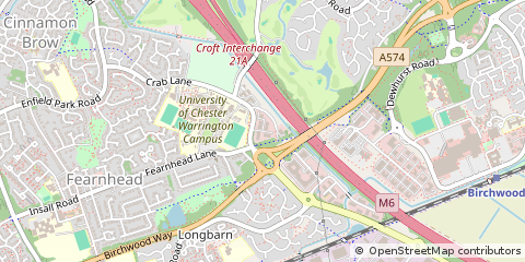 Map of Warrington, Cheshire