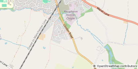 Map of Holmes Chapel, Cheshire