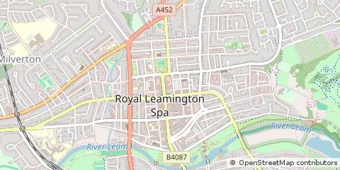 Map of Leamington SPA, Warwickshire