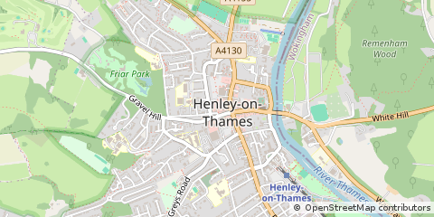 Map of Henley-on-Thames, Oxon