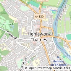 Map of Henley-on-Thames, Oxon