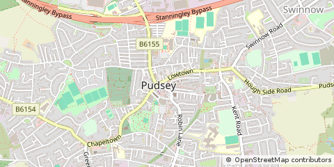 Map of Leeds, West Yorkshire
