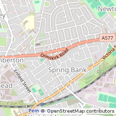 Map of Wigan, Lancashire