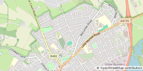 Map of Marlow, Buckinghamshire