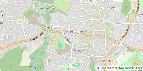 Map of Swansea