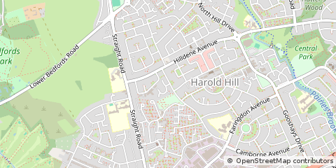 Map of Romford, Essex