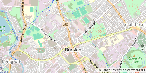 Map of Stoke-on-Trent
