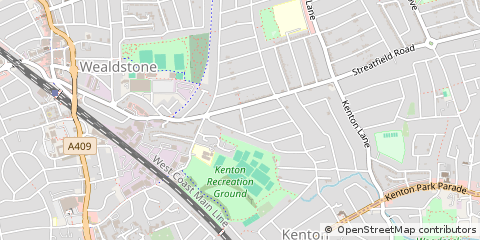 Map of Harrow, Middlesex