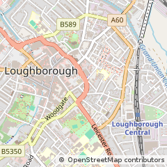 Map of Loughborough, Leicestershire