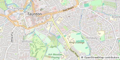 Map of Taunton, Somerset