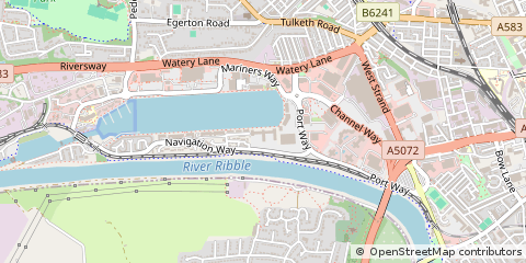 Map of Preston, Lancashire