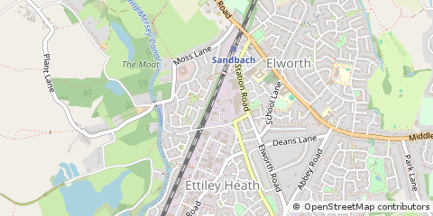 Map of Sandbach, Cheshire
