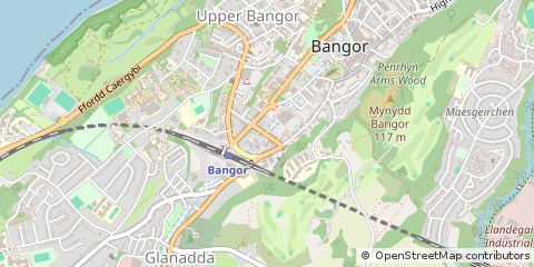 Map of Bangor, Gwynedd