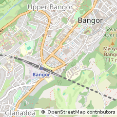 Map of Bangor, Gwynedd