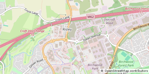 Map of Warrington, Cheshire