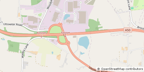Map of Foston, Derby