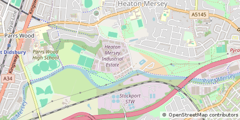 Map of Stockport, Cheshire