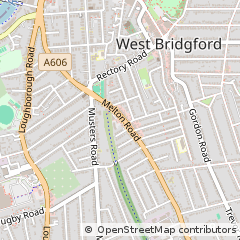 Map of Nottingham, Nottinghamshire