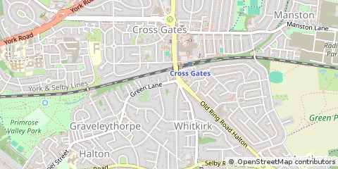 Map of Leeds, Yorkshire