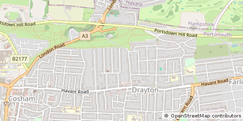 Map of Portsmouth, Hants,
