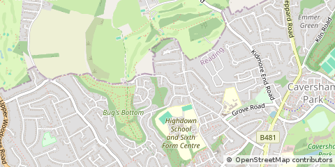Map of Reading, Berkshire