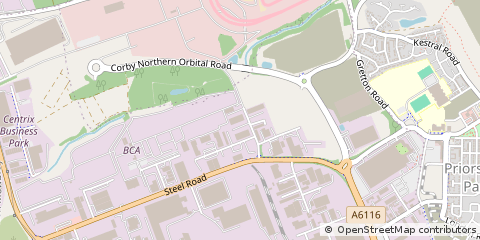 Map of Corby, Northamptonshire