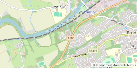 Map of Prudhoe, Northumberland