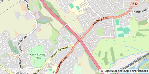 Map of Horbury Wakefield, West Yorkshire